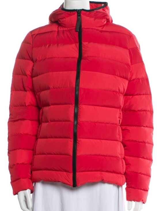 Capranea Jackets & Blazers - Capranea Quilted Down Jacket Hoodie Full Zip Puffer Coat Outerwear